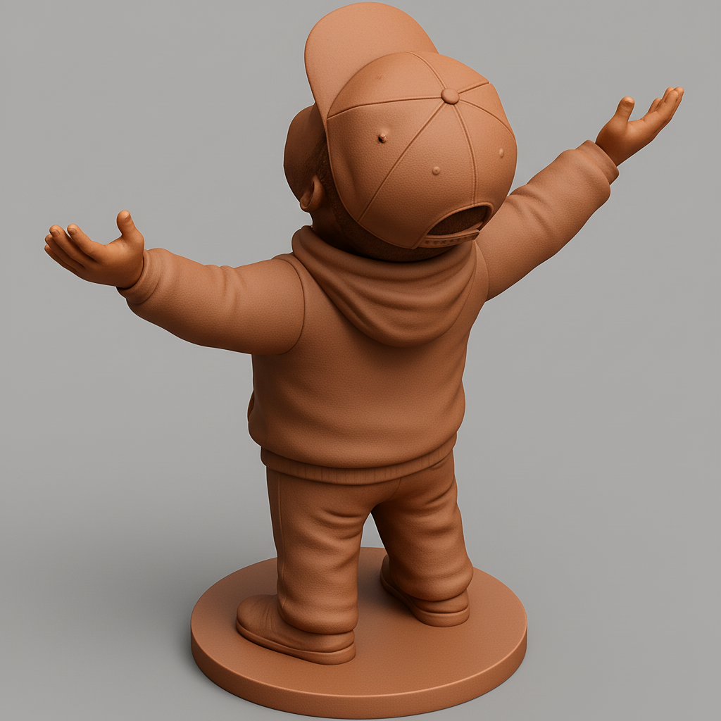 face anatomy 3d model-create 3d face model from photo_Joyful 3D Character in Casual Attire