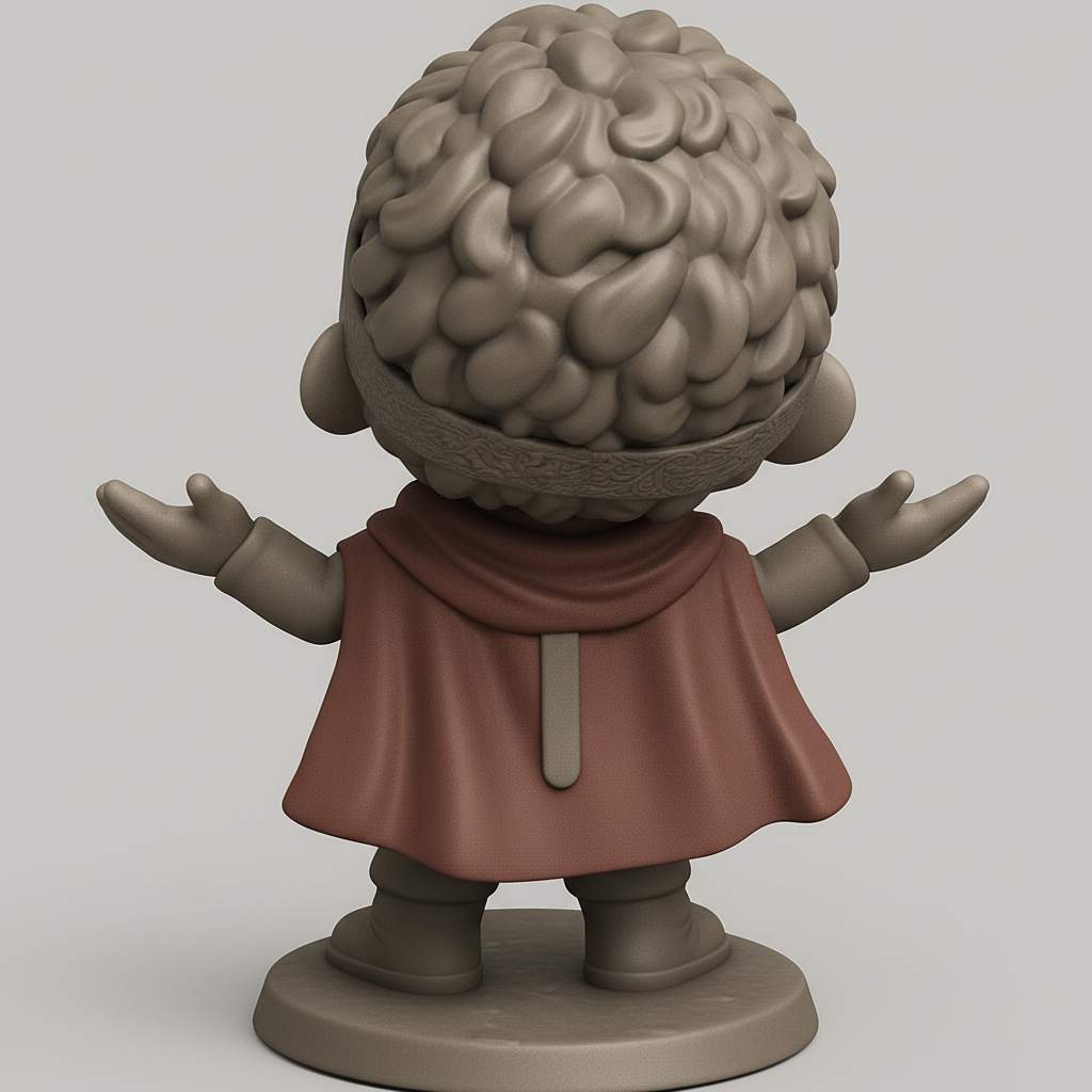 face to 3d model ai-3D portrait printing from photo_Cheerful Wanderer Figurine - Perfect Whimsical Gift!