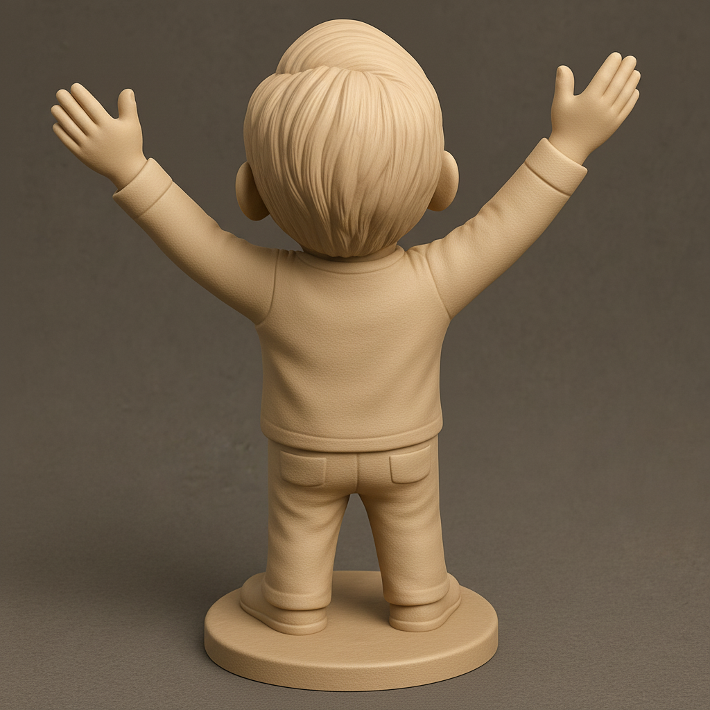 silhouette 3d printer maker-3d portrait printing_Radiant Joy Child Figure - Celebrate Life's Moments