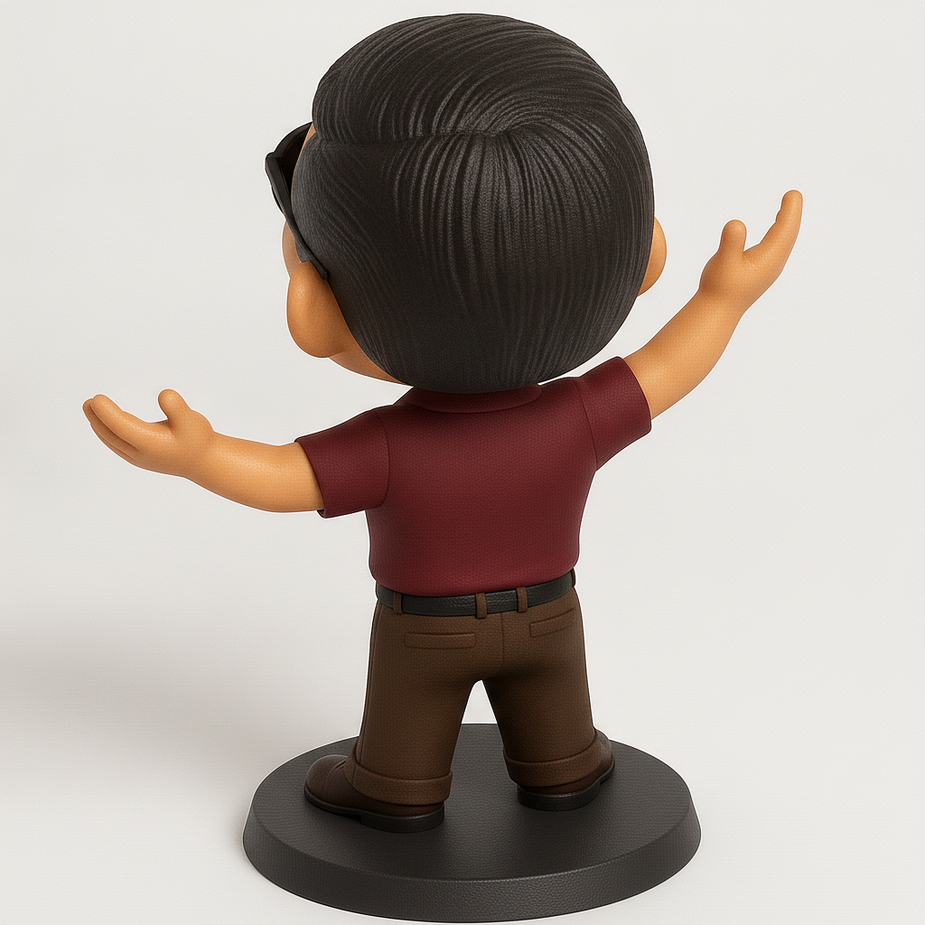 face to 3d model ai-3D portrait printing from photo_Dynamic Smiling Bobblehead - Print & Personalize!