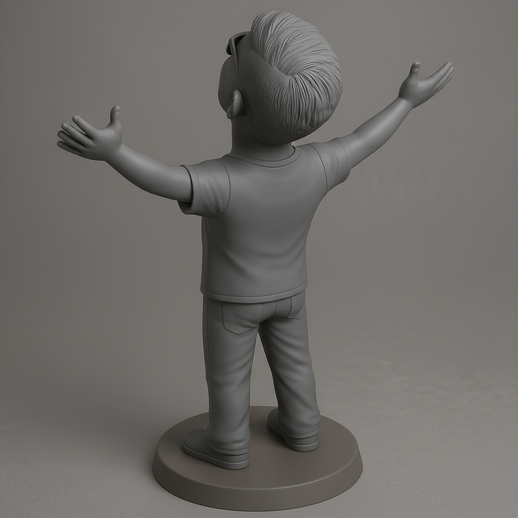 silhouette 3d printer maker-3d portrait printing_Joyful Celebrant 3D Model