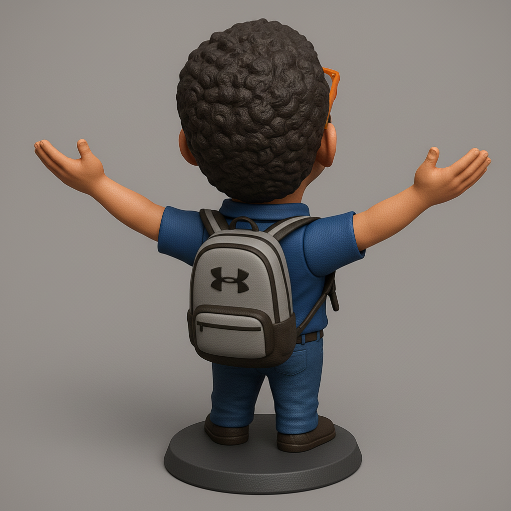 face anatomy 3d model-create 3d face model from photo_Joyful Explorer Figurine