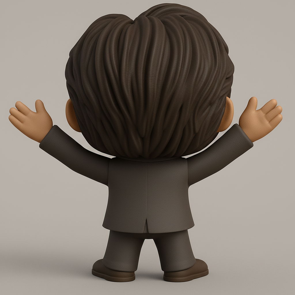 face to 3d model ai-3D portrait printing from photo_Customizable Funko-Style Business Man Collectible