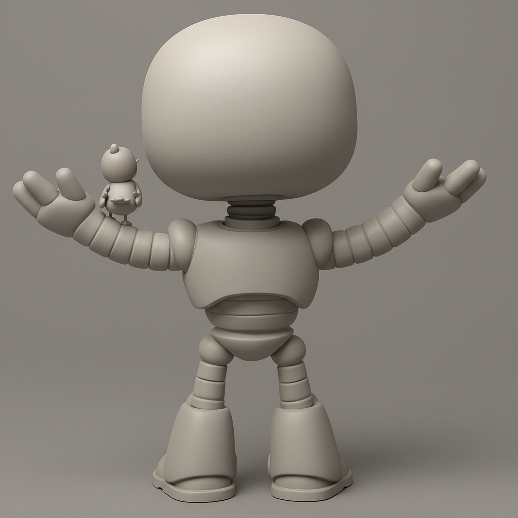 face anatomy 3d model-create 3d face model from photo_Roz Robot & Baby Brightbill