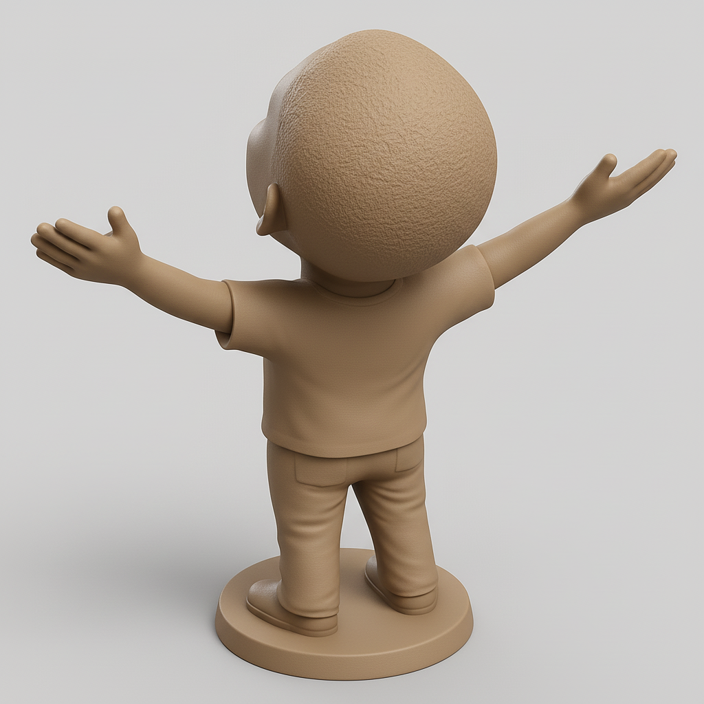 face anatomy 3d model-create 3d face model from photo_Pure Joy Boy Figurine - Arms Wide Open