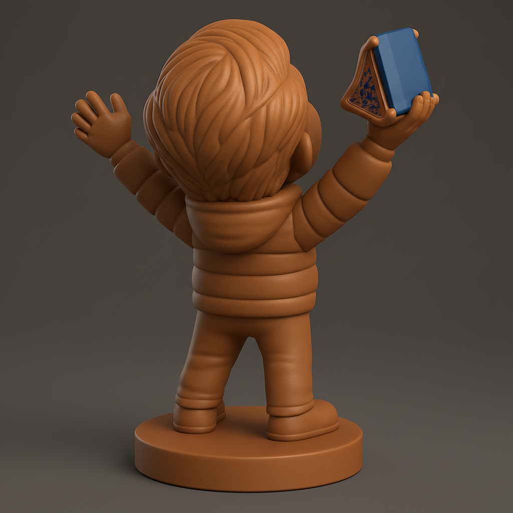 face anatomy 3d model-create 3d face model from photo_Joyful Boy with Triangular Surprise - Perfect Gift!