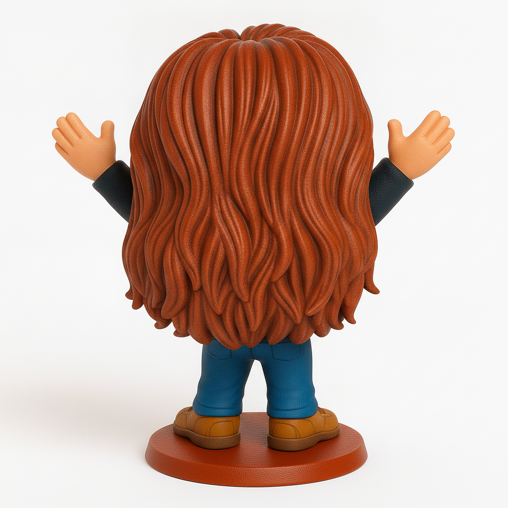 face anatomy 3d model-create 3d face model from photo_Joyful Female Figurine: Personalize Your Desk Buddy!