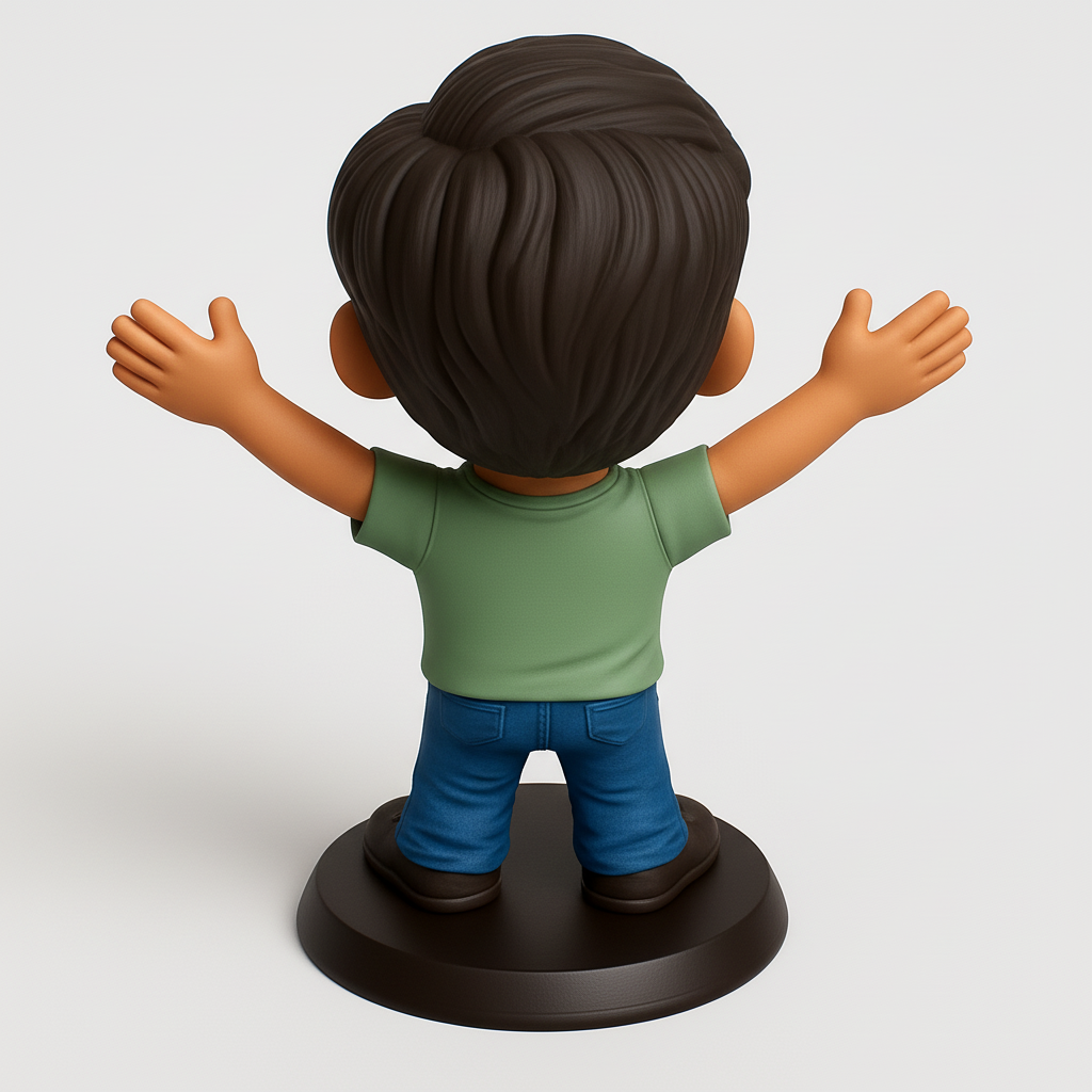 face anatomy 3d model-create 3d face model from photo_Cheerful U.S. Army Supporter Collectible Figurine