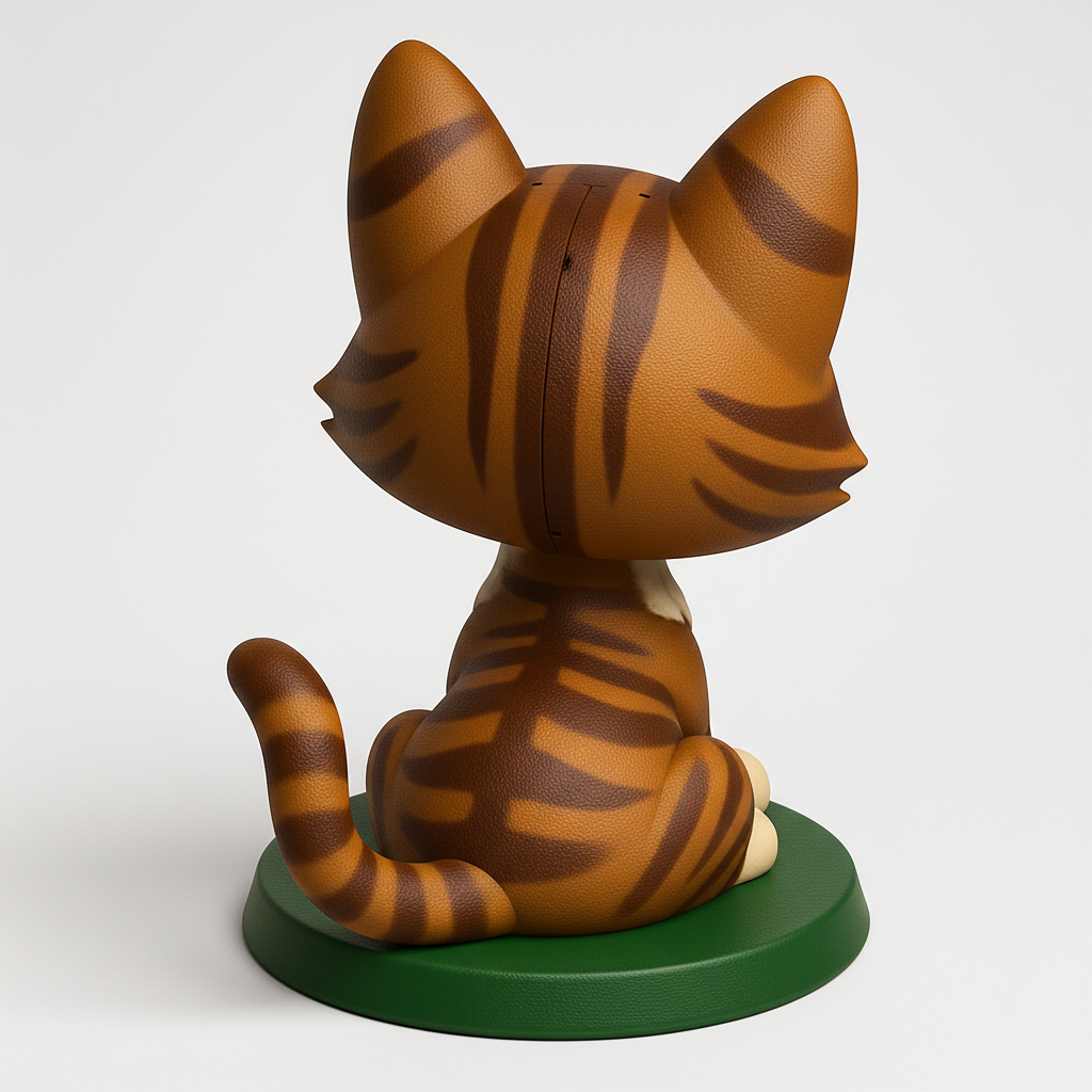 face anatomy 3d model-create 3d face model from photo_Charming Kitty Figurine 3D Print for Cat Lovers