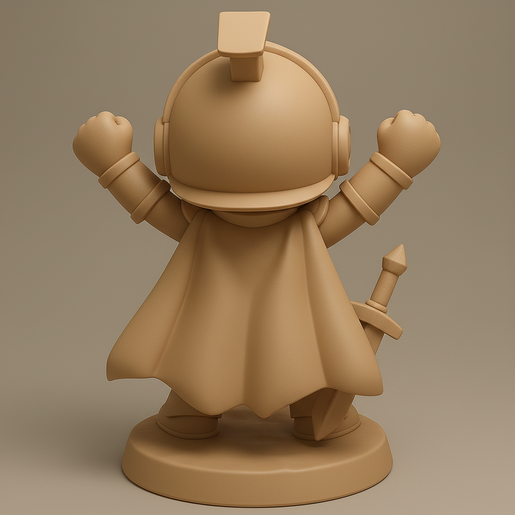 face anatomy 3d model-create 3d face model from photo_Cheerful Knight Figure for 3D Printing