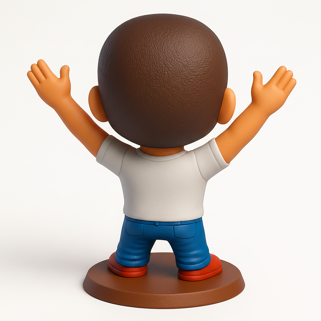 face anatomy 3d model-create 3d face model from photo_Smiling Man Figurine: A Burst of Happiness for Your Desk!