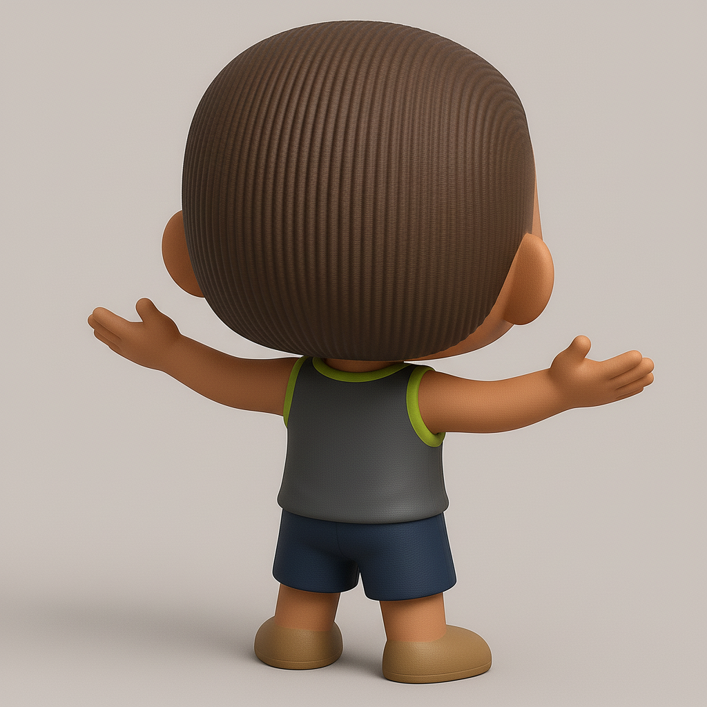 face to 3d model ai-3D portrait printing from photo_Welcoming Chibi Boy Figurine: Print Your Own Friend!