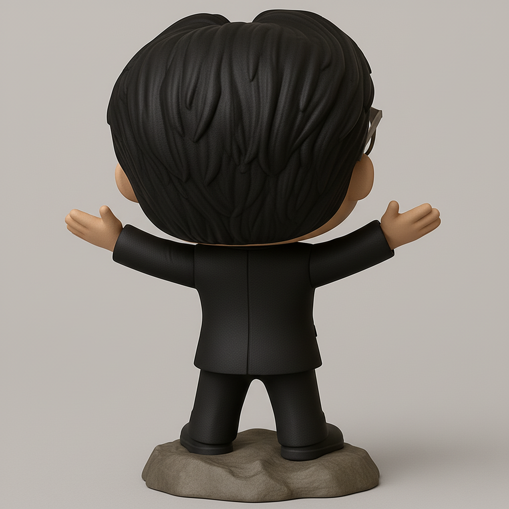 face anatomy 3d model-create 3d face model from photo_Welcoming Gentleman Pop-Style Desk Buddy Figure