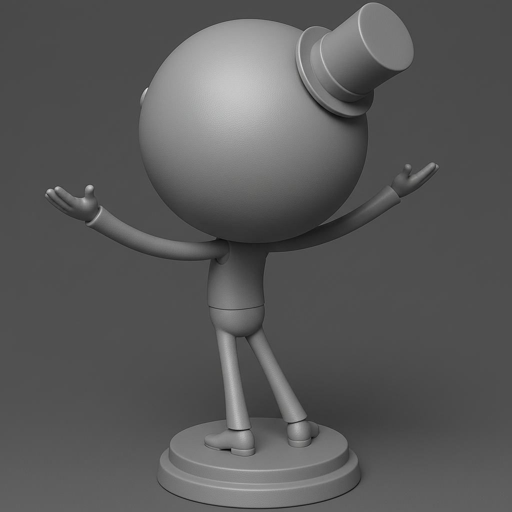 face anatomy 3d model-create 3d face model from photo_Charming Animated Character Figurine