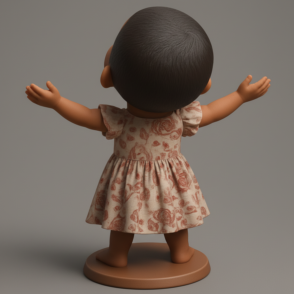 silhouette 3d printer maker-3d portrait printing_Joyful Embrace (R) Figurine: Happy Decor Piece