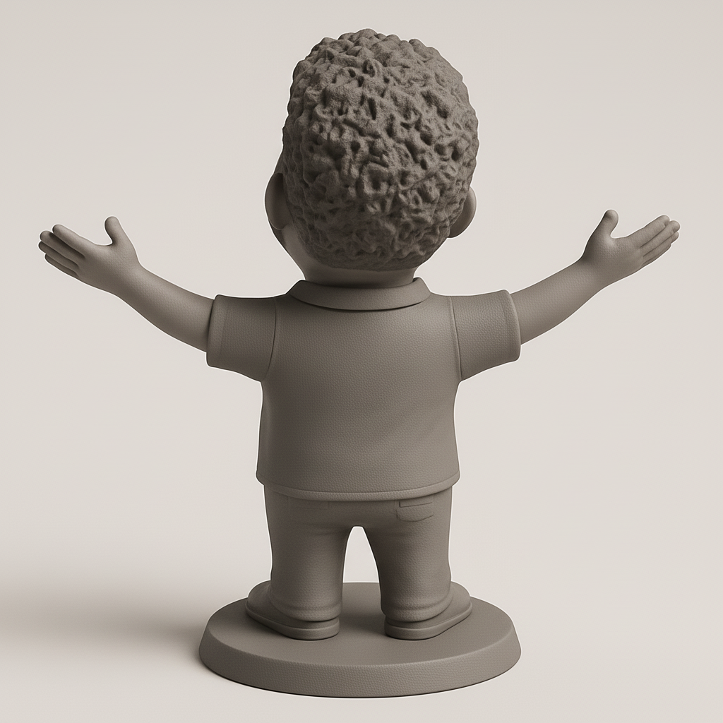 face anatomy 3d model-create 3d face model from photo_Optimistic Outstretched Arms Figurine - Good Vibes!
