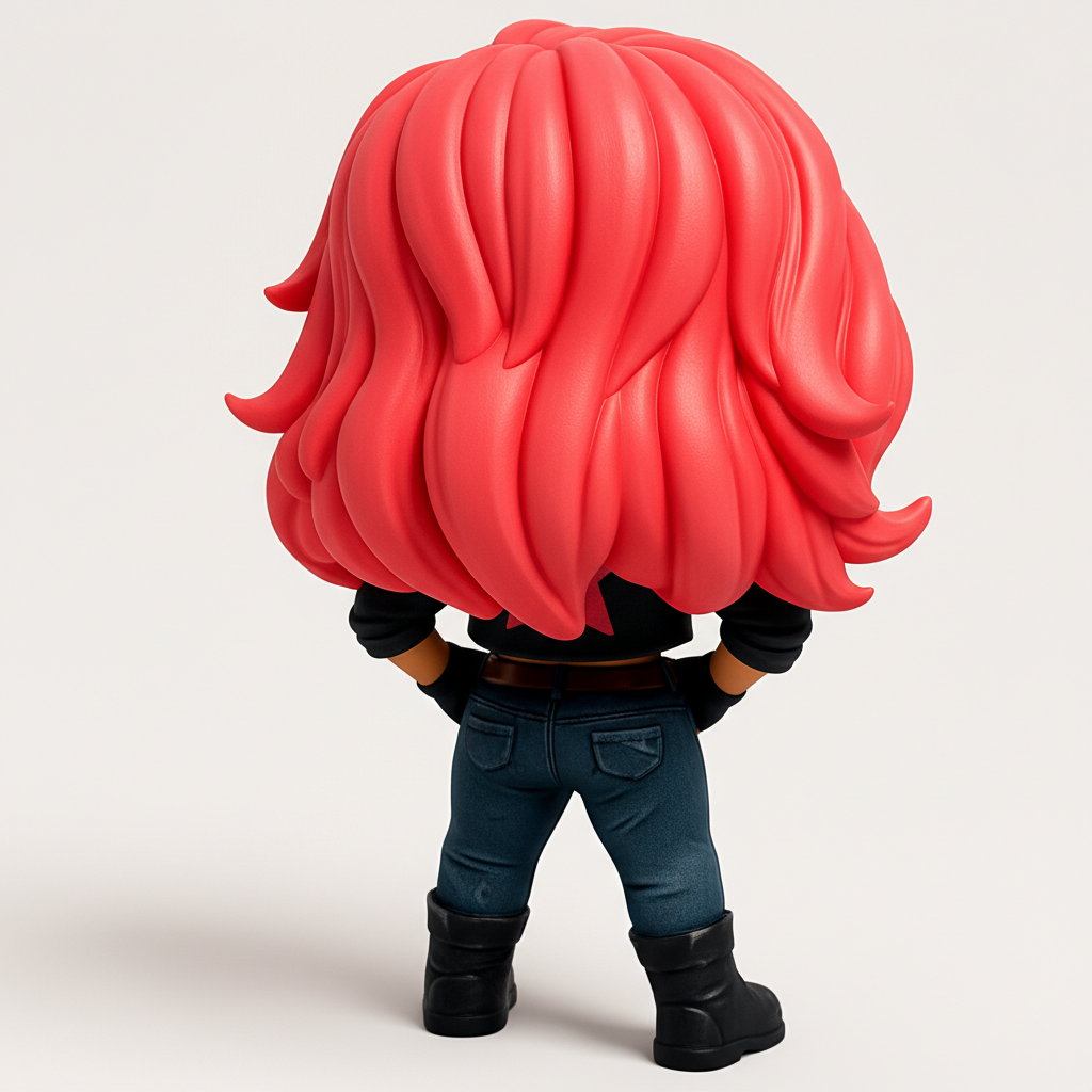 face to 3d model ai-3D portrait printing from photo_Edgy Chibi Rocker Girl - Unique Pop Style Figure