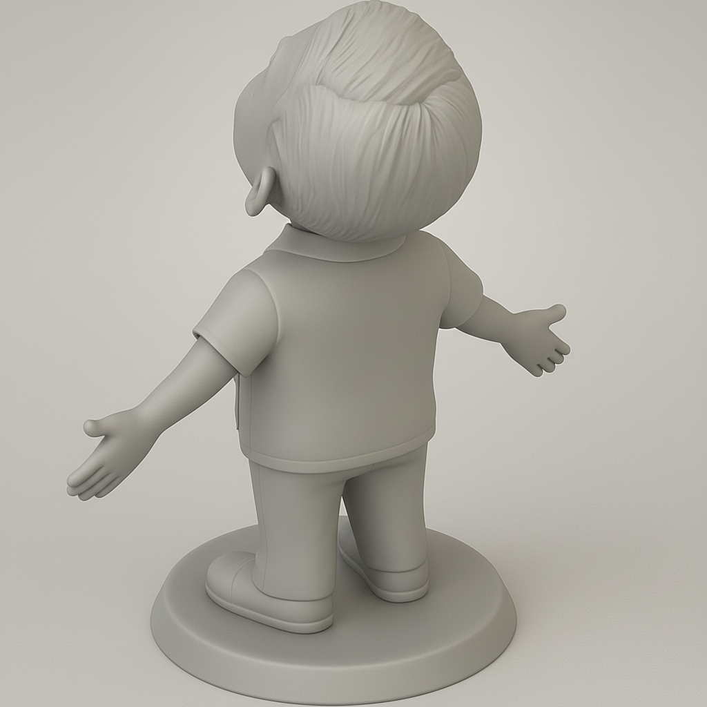 silhouette 3d printer maker-3d portrait printing_Smiling Boy Collectible: Pure Joy!