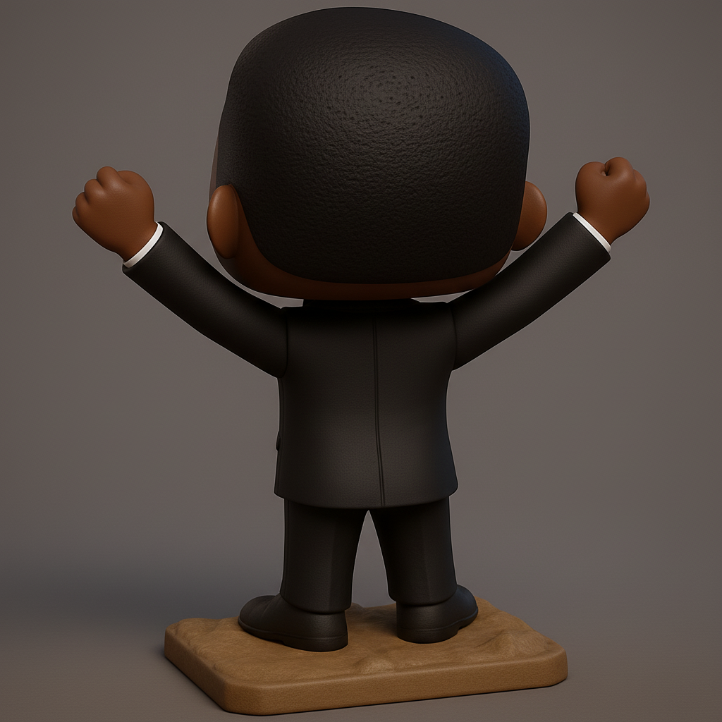 face anatomy 3d model-create 3d face model from photo_Tuxedo Celebration Figure: Happy Pop Style Collectible