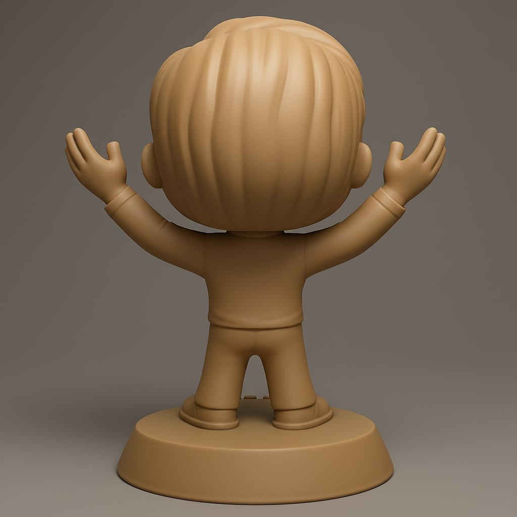 face to 3d model ai-3D portrait printing from photo_November Positivity Figurine | Good Vibes Desk Decor