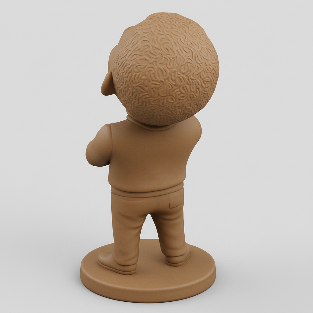 silhouette 3d printer maker-3d portrait printing_Uplifting Smile Figurine: Happy Boy 3D Print Model