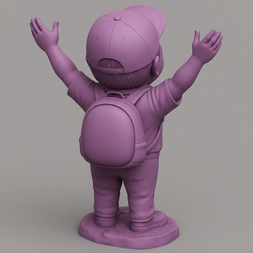 silhouette 3d printer maker-3d portrait printing_Joyful Explorer 3D Model