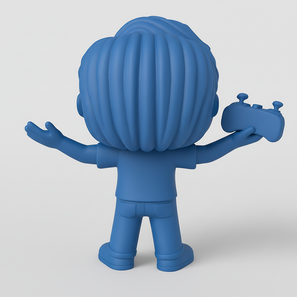 face anatomy 3d model-create 3d face model from photo_Craft Your Character: Blank Pop Figure with Controller