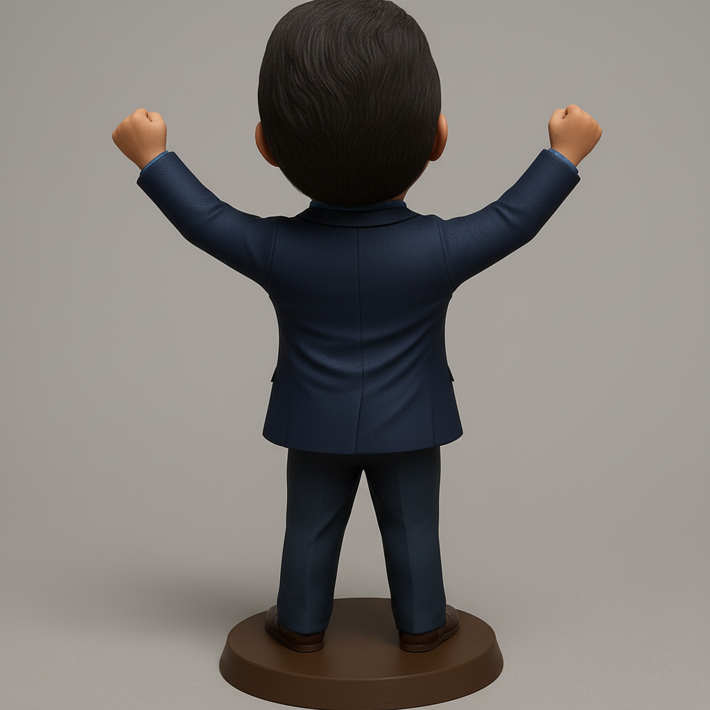 face anatomy 3d model-create 3d face model from photo_Uplifting Success Bobblehead: Celebrate Victories!