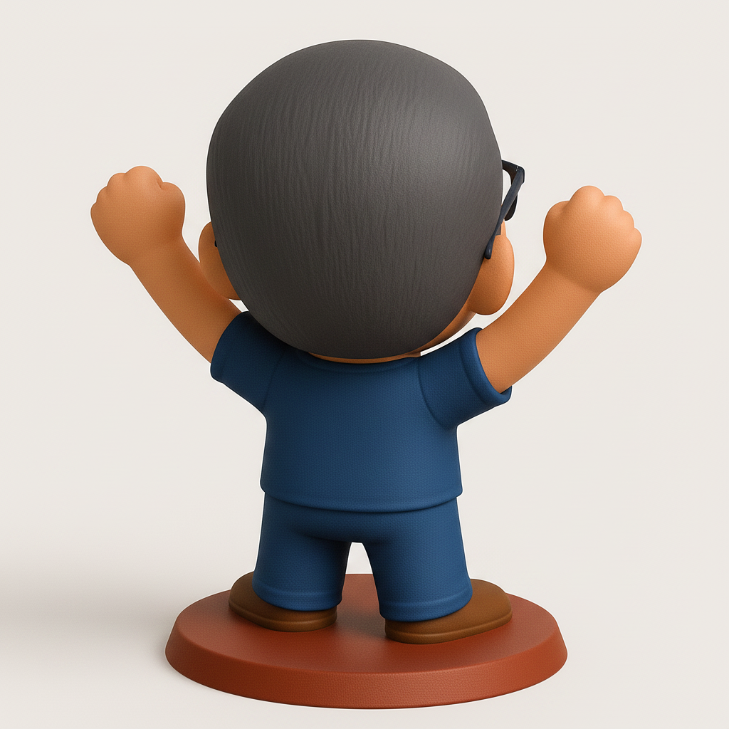 face anatomy 3d model-create 3d face model from photo_Victorious Man Figurine - Celebrate Every Win!