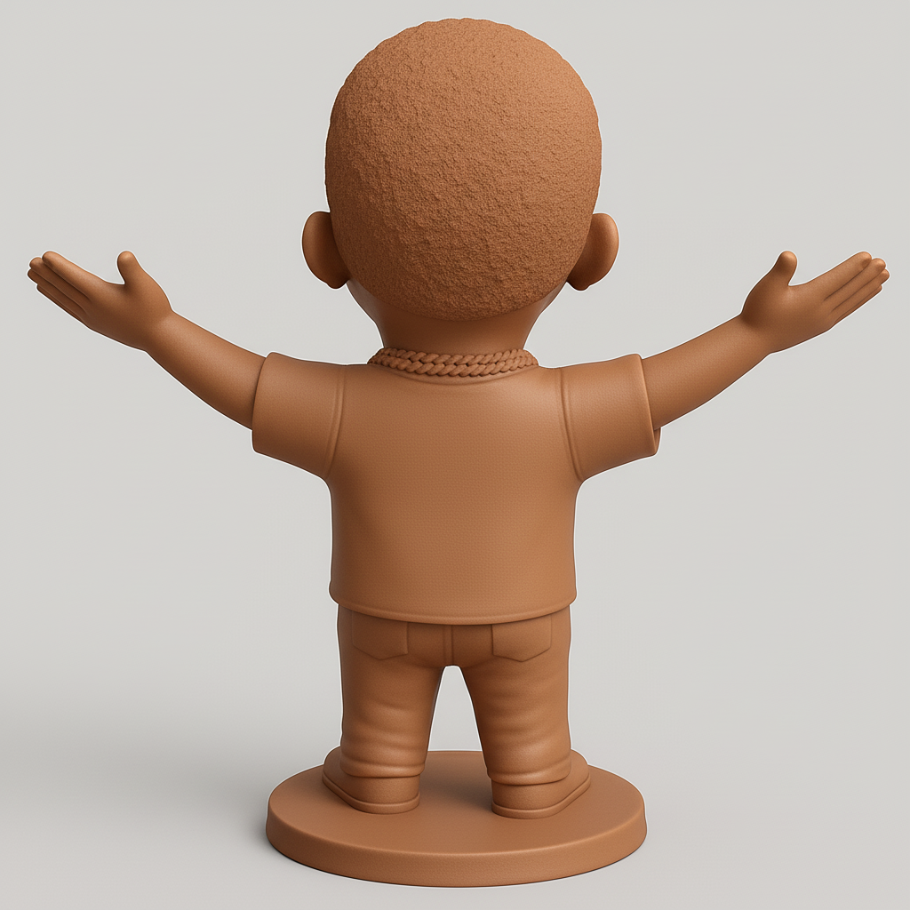 silhouette 3d printer maker-3d portrait printing_Cheerful Character Figurine - Spreading Joy 3D Print