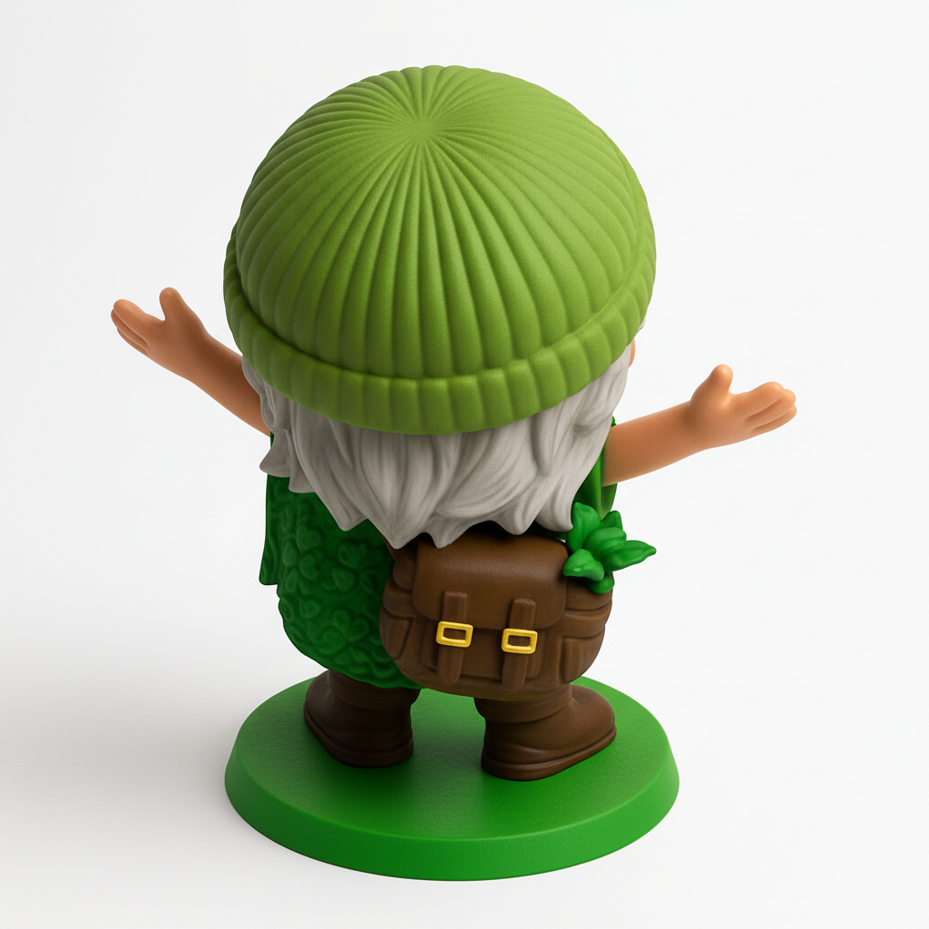 face anatomy 3d model-create 3d face model from photo_Joyful Woodland Elder Figurine - Lucky Charm Decor