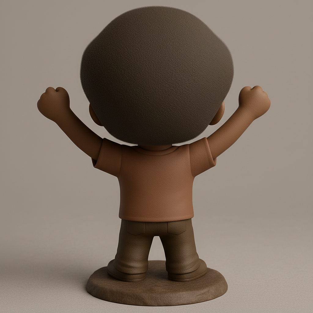 face to 3d model ai-3D portrait printing from photo_Joyful Child Celebration Figurine