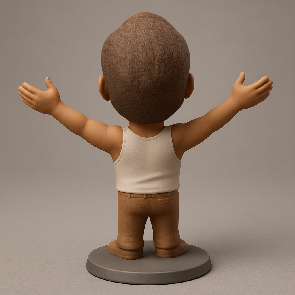 face anatomy 3d model-create 3d face model from photo_Uplifting Joy Bobblehead Figurine: Spread Positivity!