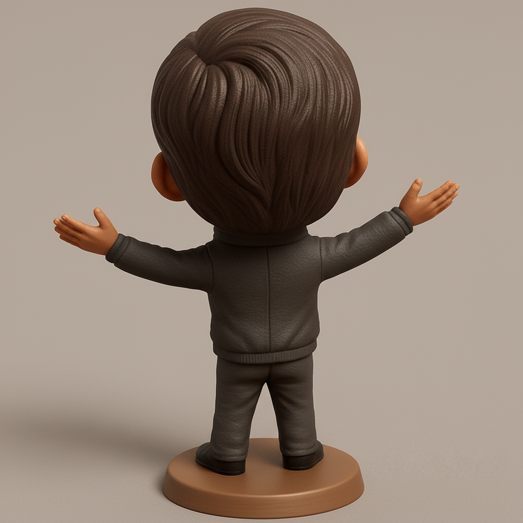 silhouette 3d printer maker-3d portrait printing_Joyful Bobblehead Figurine - Spread Happiness!