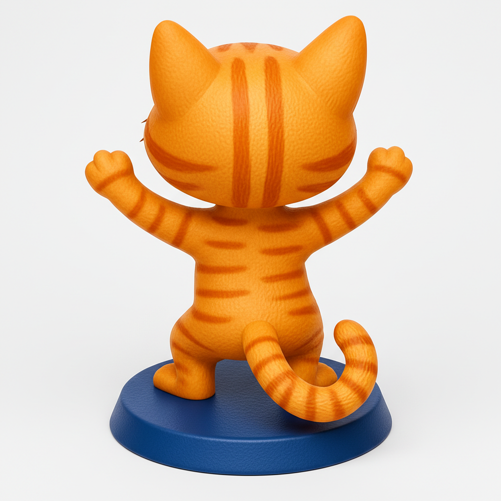 face to 3d model ai-3D portrait printing from photo_Smiling Orange Tabby - Your New Happy Desk Pal!
