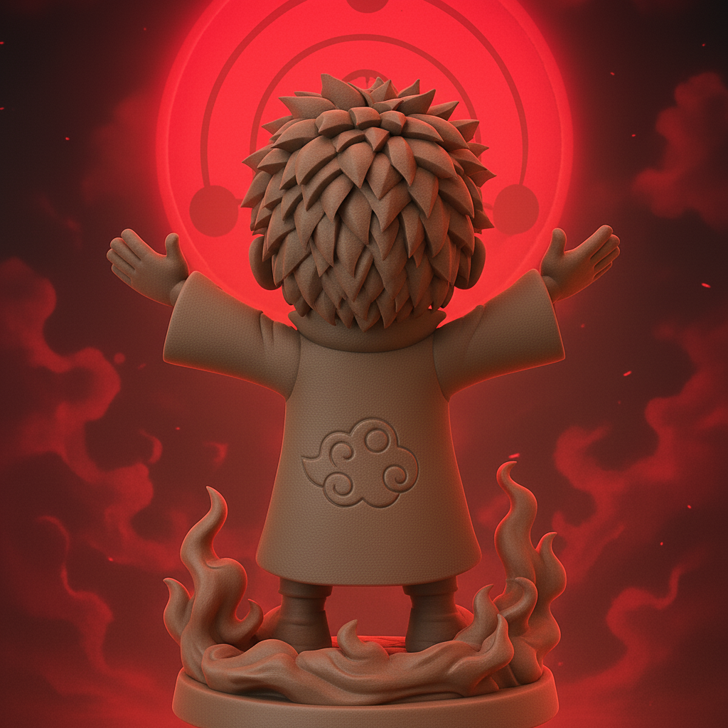 face anatomy 3d model-create 3d face model from photo_Chibi Tobi/Obito Laughing Akatsuki Figurine - Naruto Print