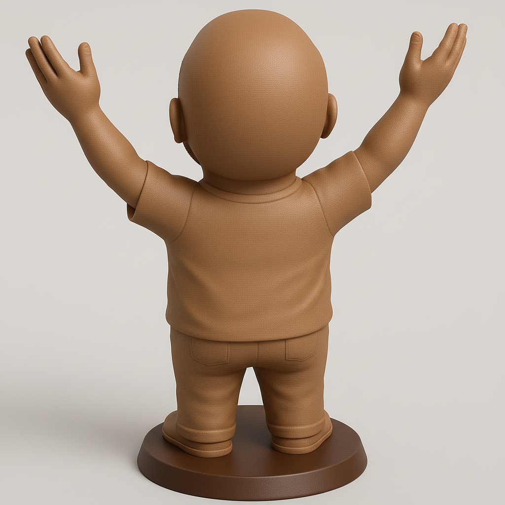 silhouette 3d printer maker-3d portrait printing_Joyful 3D Model: Celebratory Figure