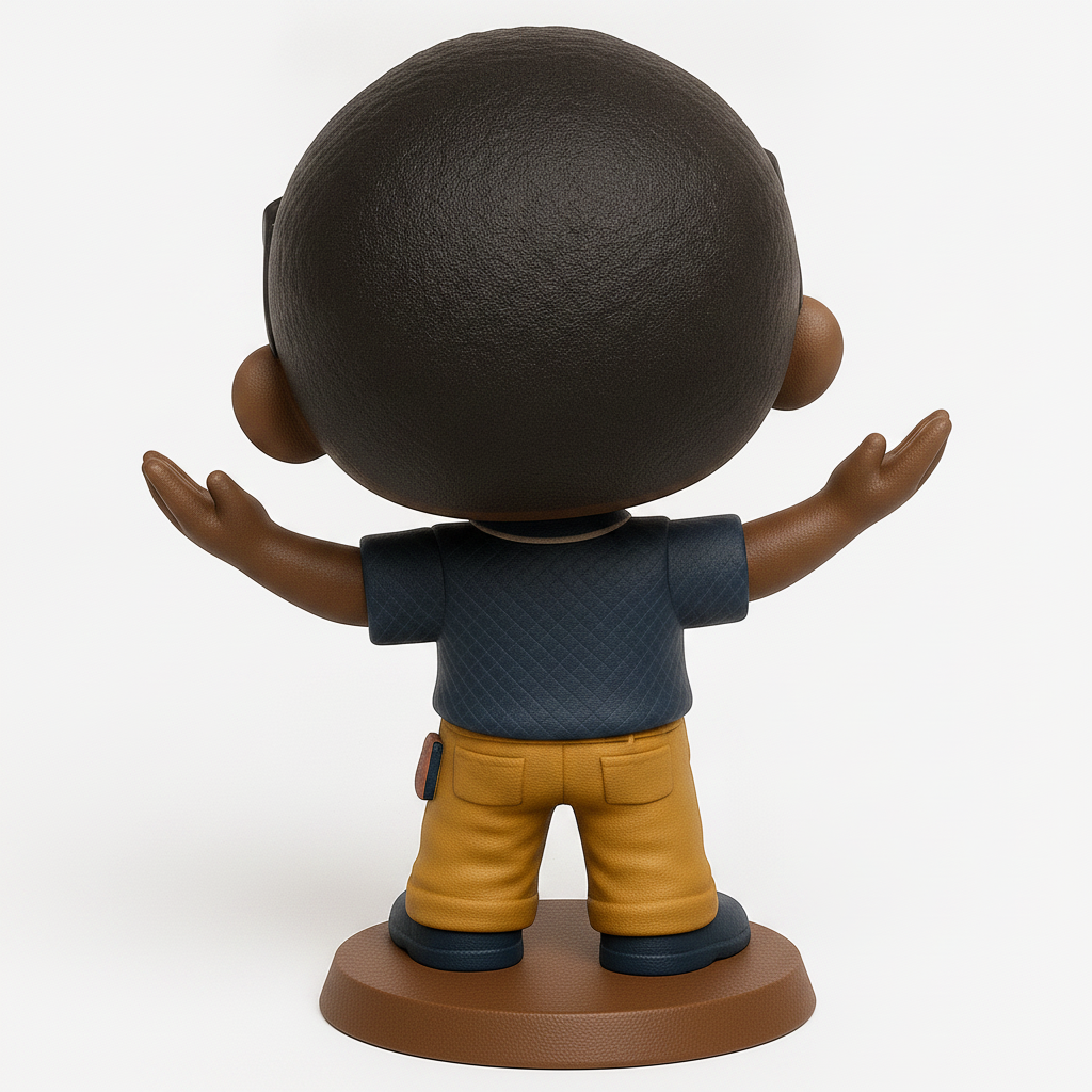 face anatomy 3d model-create 3d face model from photo_Smiling Bobblehead with Shades: Bring Joy to Your Desk!
