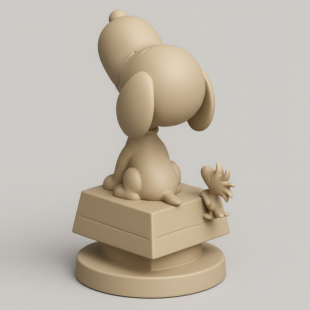 face anatomy 3d model-create 3d face model from photo_Joyful Cartoon Dog Figurine