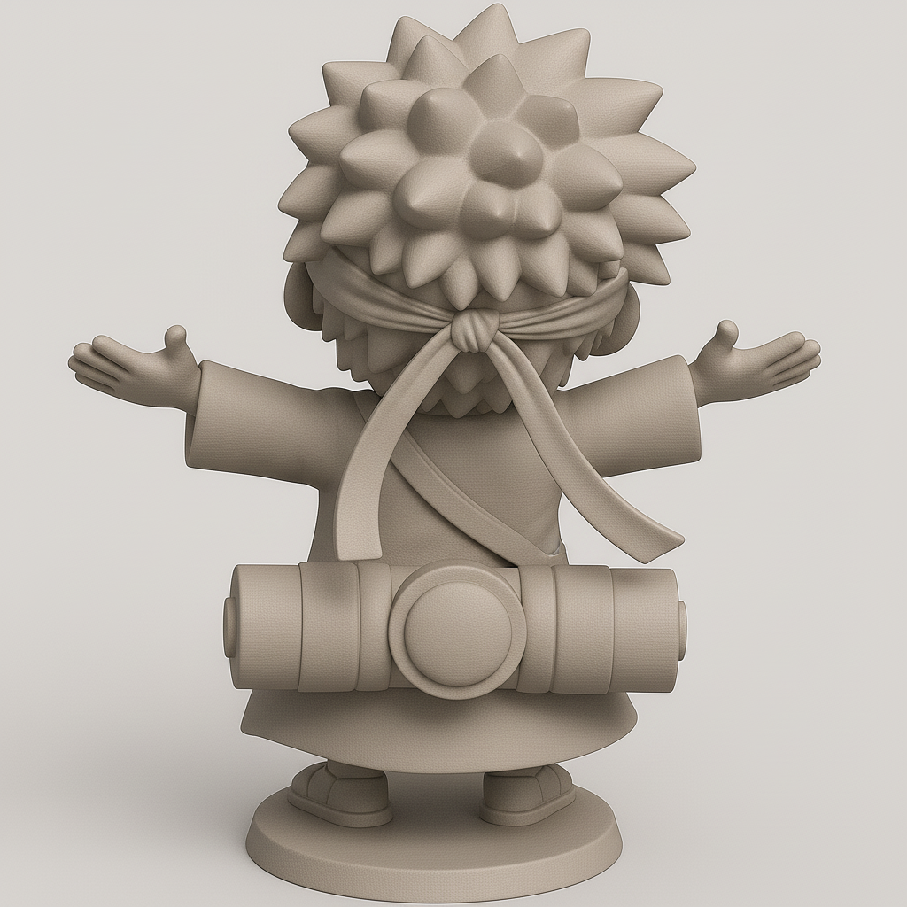 silhouette 3d printer maker-3d portrait printing_ Naruto Uzumaki Character Statue for 3D Printing