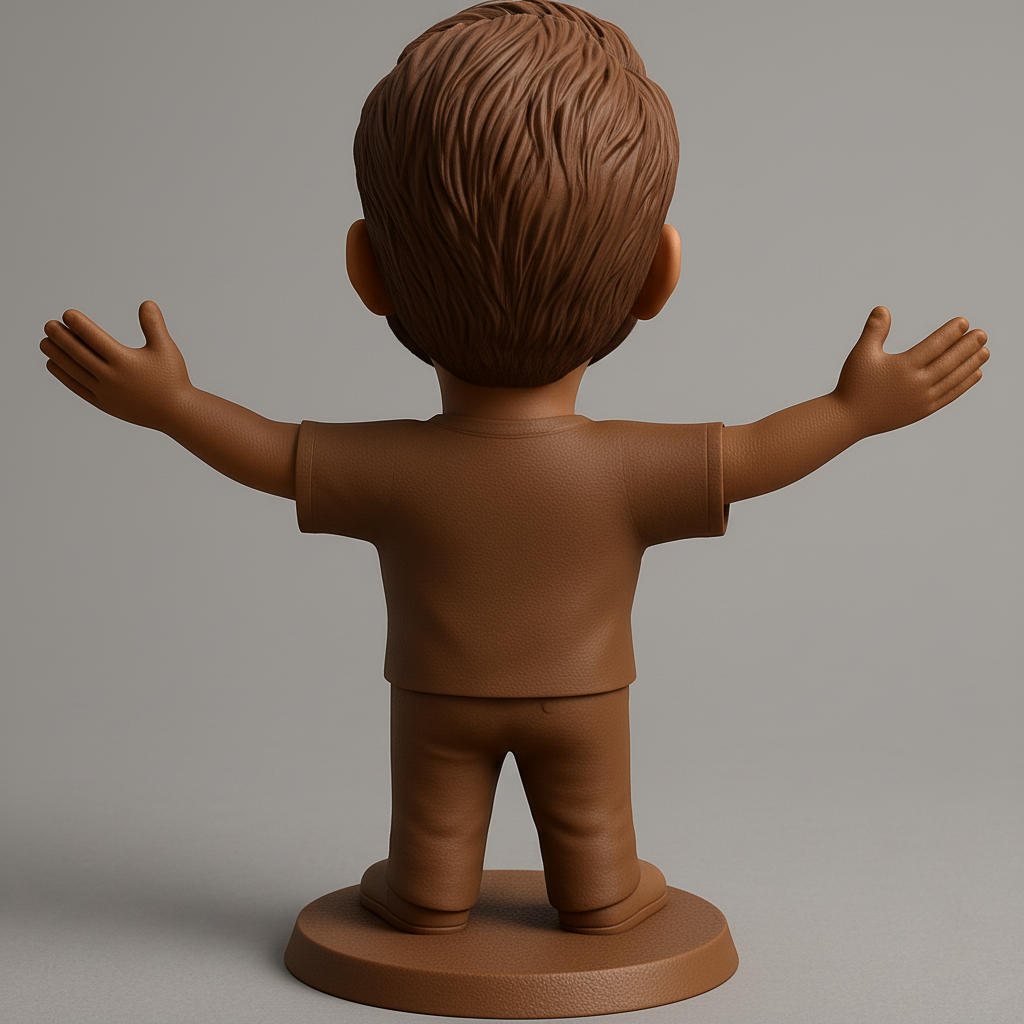 silhouette 3d printer maker-3d portrait printing_Joyful Bearded Man Figurine - Spread Happiness!