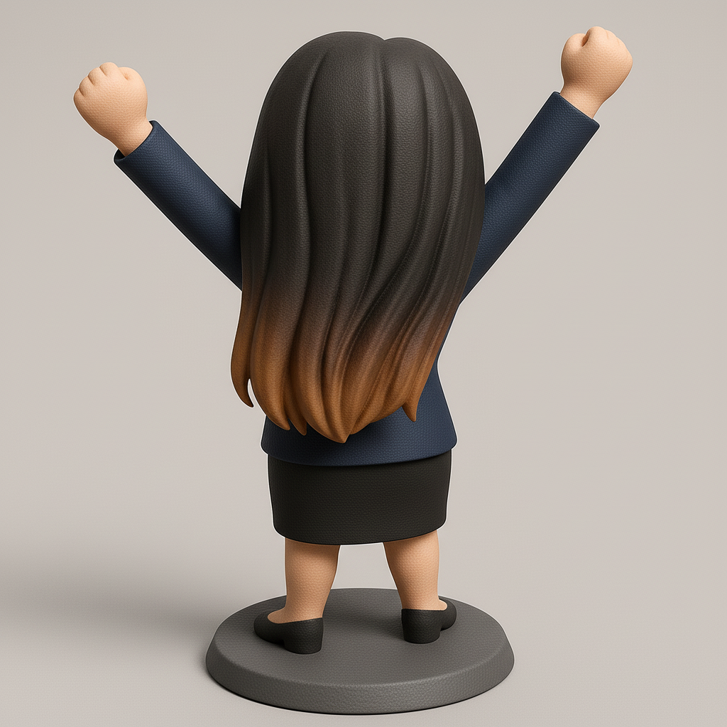 face anatomy 3d model-create 3d face model from photo_Joyful Businesswoman 3D Model