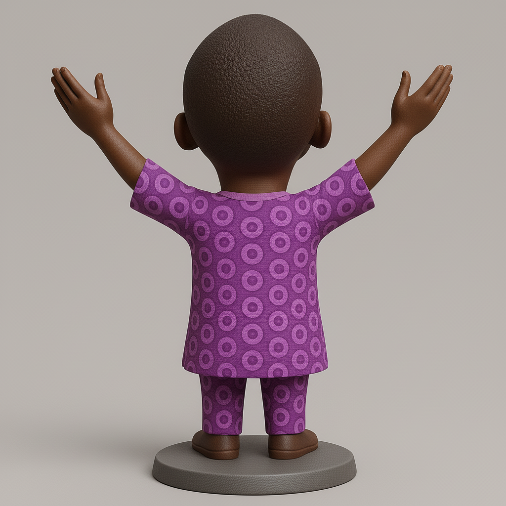 silhouette 3d printer maker-3d portrait printing_Joyful Celebrant Figurine