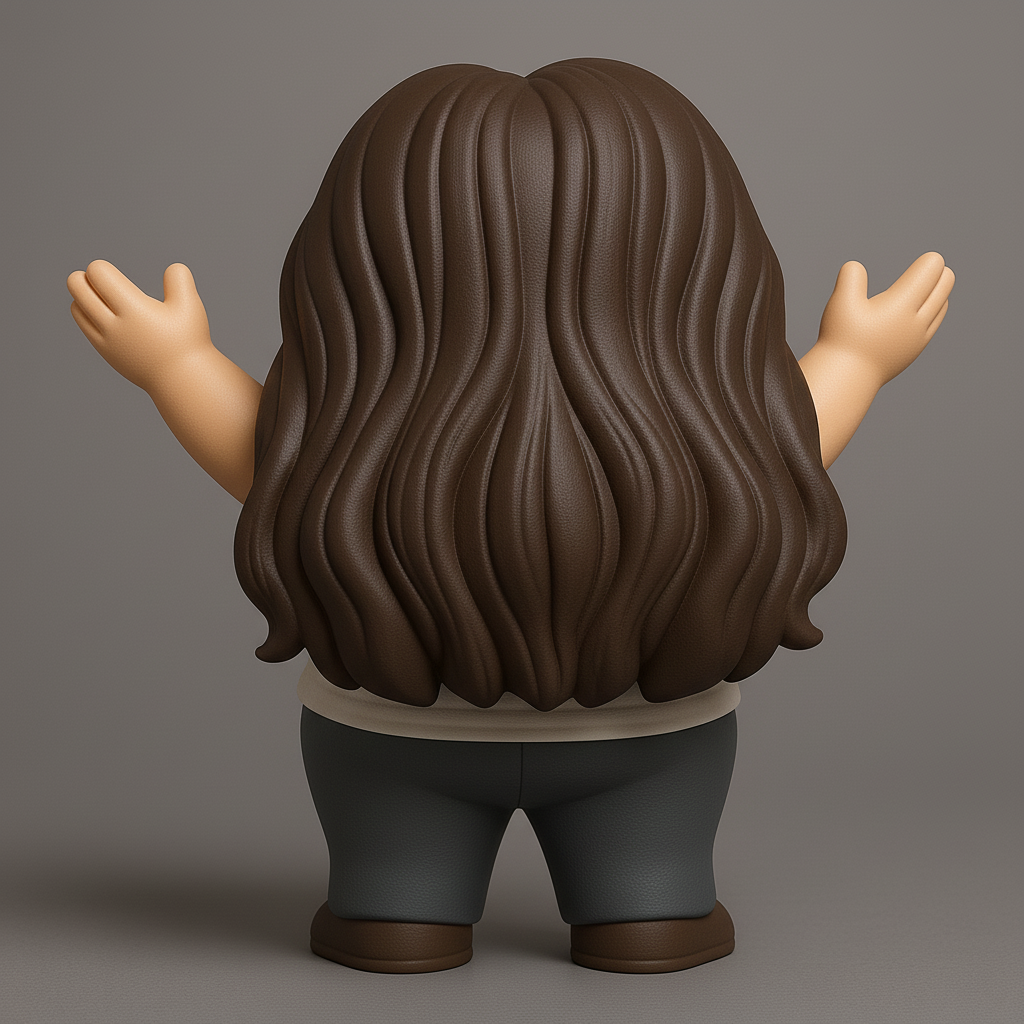 face to 3d model ai-3D portrait printing from photo_Happy Chubby Girl: Desk Buddy & Mood Booster