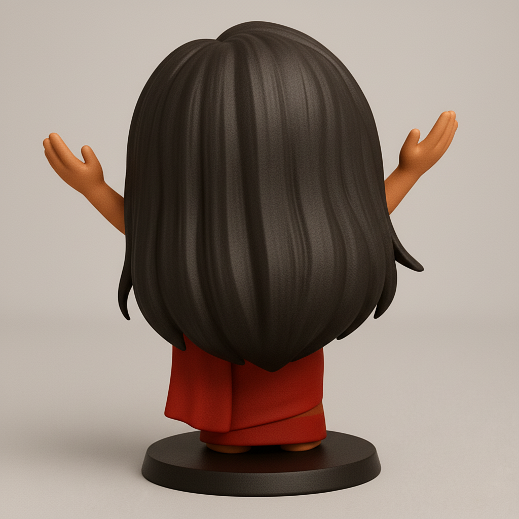 face anatomy 3d model-create 3d face model from photo_Joyful Indian Woman Figurine - Celebrate Culture