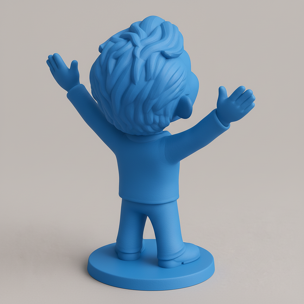 face anatomy 3d model-create 3d face model from photo_Victory! Joyful Athlete #8 Desk Statue