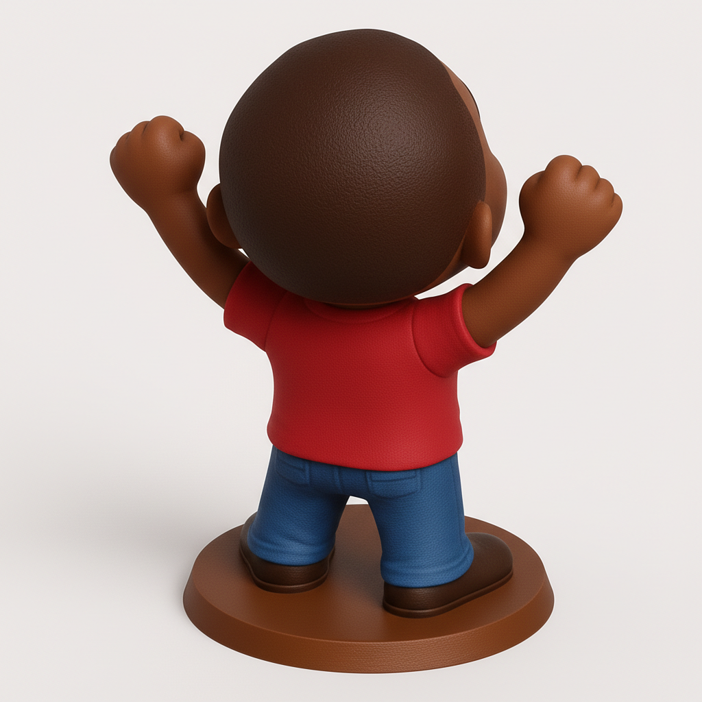 face to 3d model ai-3D portrait printing from photo_Happy Jollyvis Boy: A Burst of Joy for Your Desk!