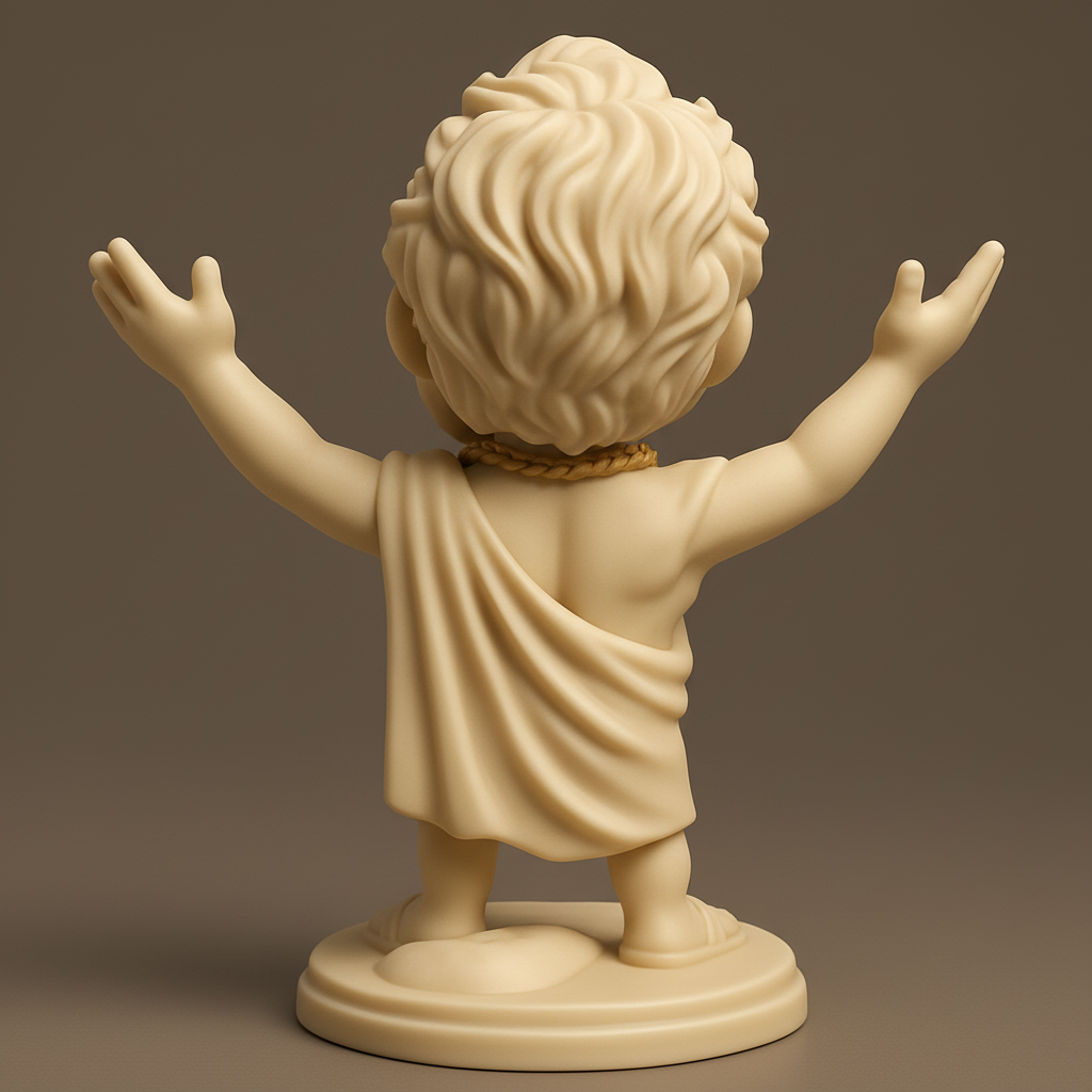 face to 3d model ai-3D portrait printing from photo_Swag Zeus Figurine: Ancient Wisdom, Modern Cool