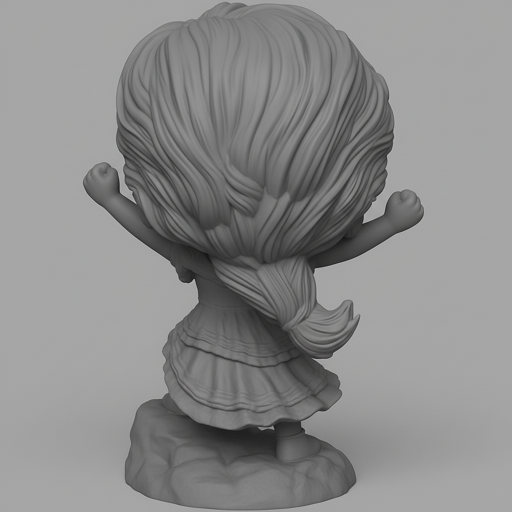 face anatomy 3d model-create 3d face model from photo_Funko-Style Chibi Heroine: Power Pose Collectible