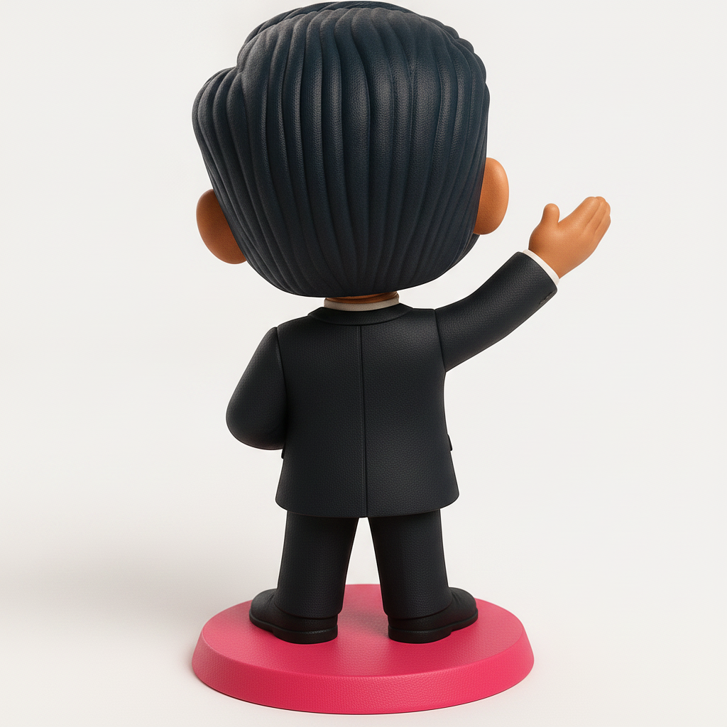 face to 3d model ai-3D portrait printing from photo_Boost Your Desk's Charm: Dapper Bobblehead Figurine